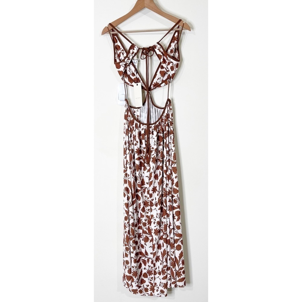 Bec + Bridge Brown White Print Cutout Phillipa Maxi Dress Size 10 US NWT - Picture 8 of 10